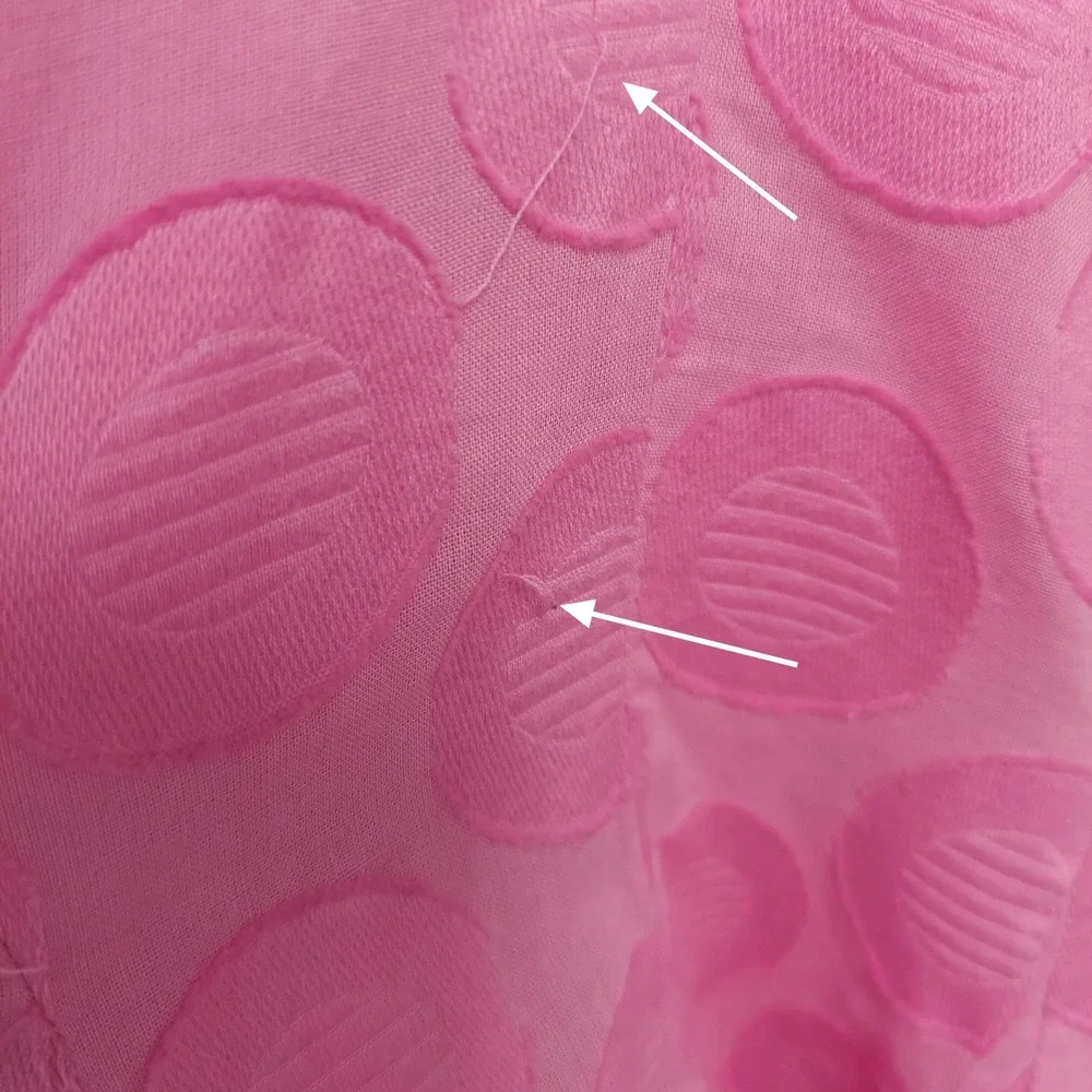 Calvin Klein Pink Circle Jacquard V-Neck Fit and Flare Dress Size 6 - Picture 7 of 9